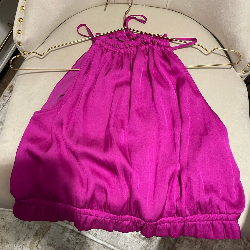 Express Fuchsia Gathered Top